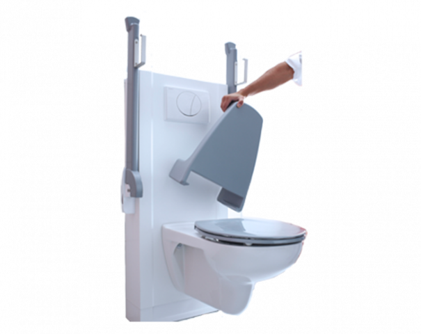 Rugsteun voor zorgtoilet - Bano Zorgbadkamers - Aangepaste badkamers - Badkamer hulpmiddelen
