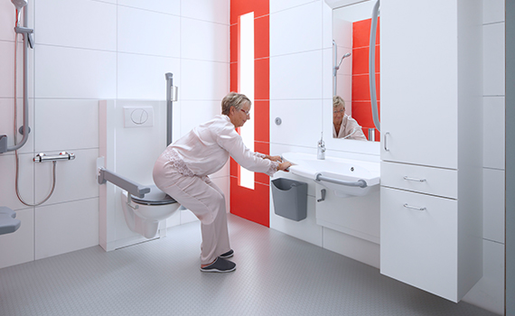Hygiënische badkamer - Aangepaste badkamers - Bano Zorgbadkamers -Afbeelding